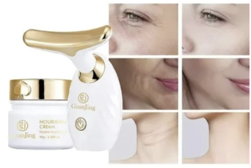Crema Reafirmante y Masajeador Facial